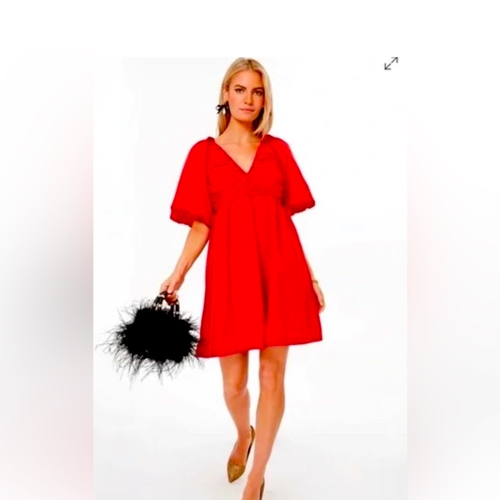 Beautiful Ruby Red Hyacinth House Mini Dress. NWOT. Sz XS